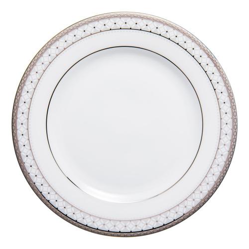Тарелка десертная 16 см Noritake Rochester Platinum белая