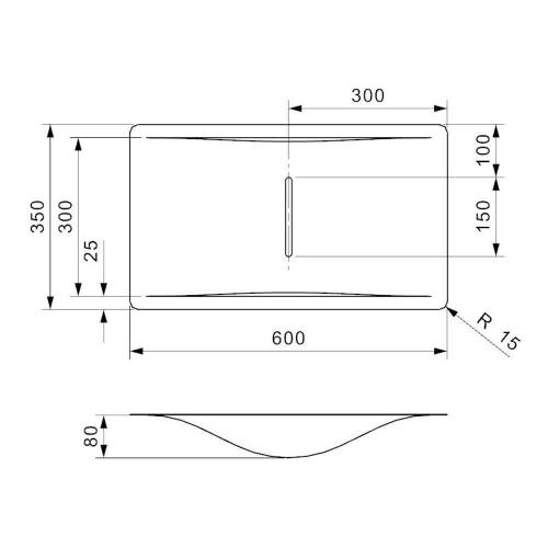 Кухонная мойка 60 см Reginox Aqua Lineа Wave L Brushed OSP брашированная нержавеющая сталь