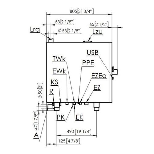 Духовой шкаф-пароварка 84 см Eloma Multimax 6-11/AC + MES стальной