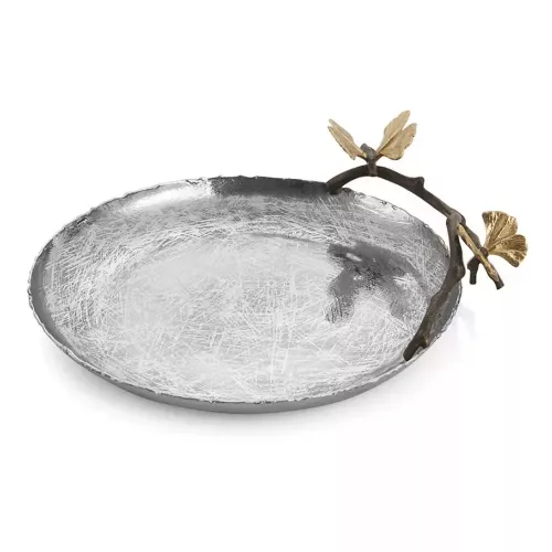 Сервировочное блюдо 23,5х21 см Michael Aram Butterfly Ginkgo стальное