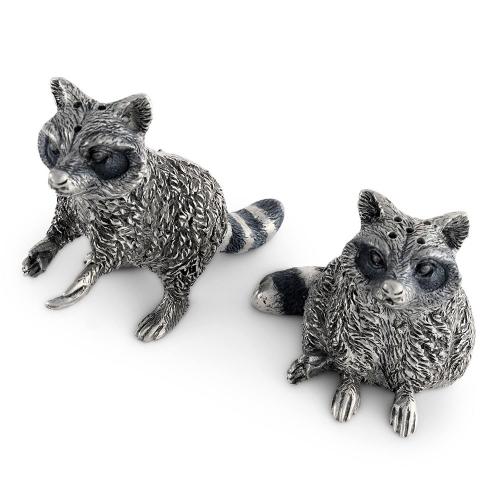 Набор для соли и перца Еноты 10,2 см Vagabond House Woodland Creatures 2 пр оловянный