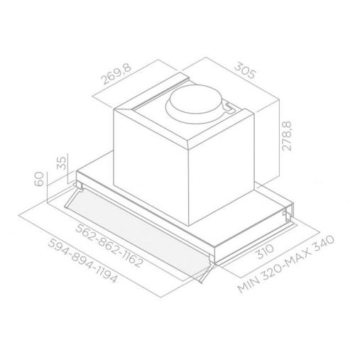 Встраиваемая вытяжка Elica BoxIn IX/A/120