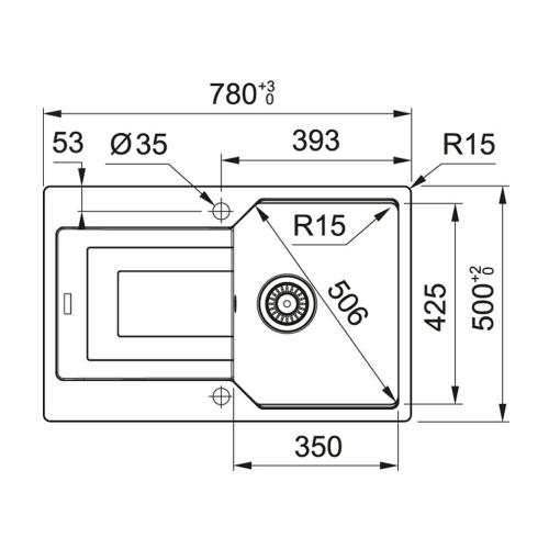 Кухонная мойка 78 см Franke Urban UBG 611-78 черный матовый - 2 фото