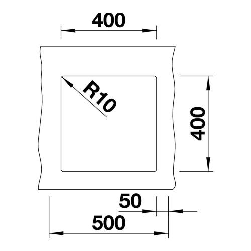 Кухонная мойка 43 см Blanco Subline 400-U черная