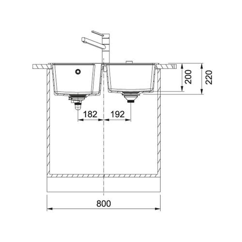 Кухонная мойка 78 см Franke Urban UBG 620-78 бежевая