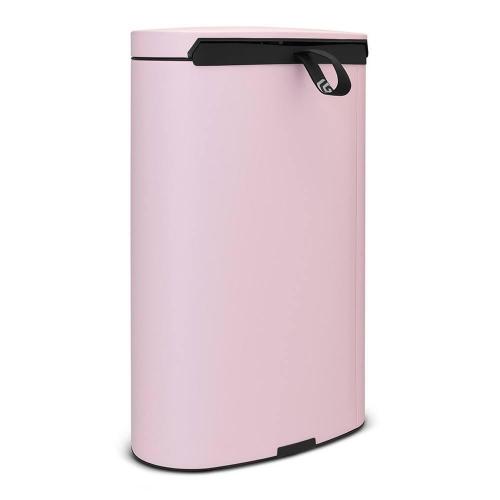 Мусорный бак с педалью 40 л Brabantia Flat Back розовый