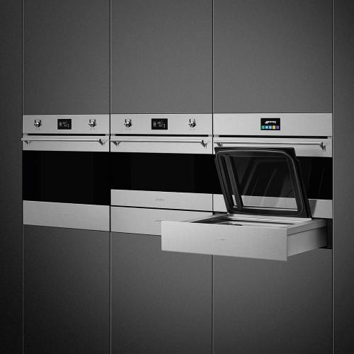 Комбинированный духовой шкаф 60 см Smeg Classica SF4303WVCPX серебристый