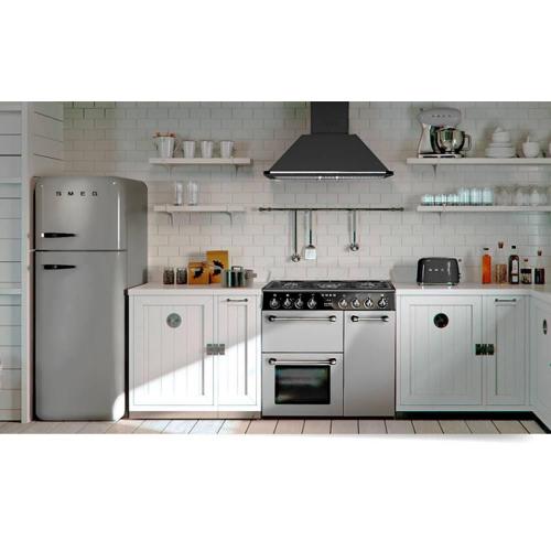 Холодильник двухкамерный 169х60 см Smeg 50's Style FAB30LSV5 серебристый