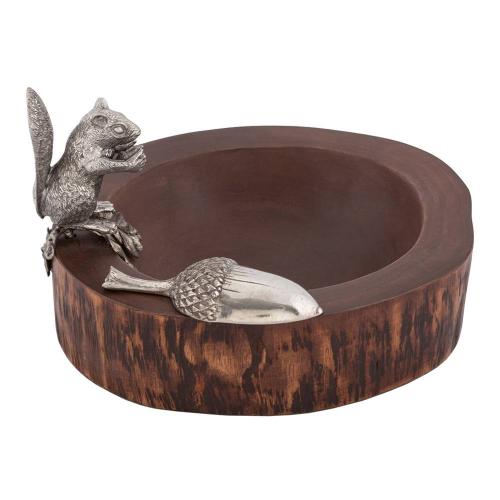 Чаша для орешков Белка 21,5х18 см Vagabond House Woodland Creatures коричневая