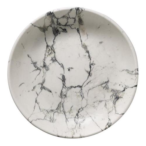 Тарелка фарфоровая 21х3,8 см Kytahya Marble белая