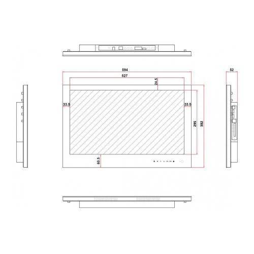 Встраиваемый телевизор Avel AVS240WS WF белый