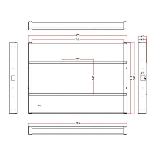 Встраиваемый телевизор 32" Avel AVS325SM Magic Mirror зеркальный