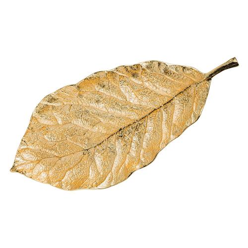 Сервировочное блюдо 50х23 см Michael Aram New Leaves золотое