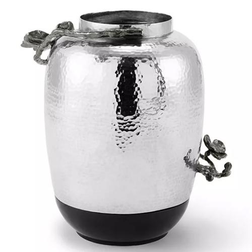 Ваза Michael Aram Black Orchid 19х22 см стальная