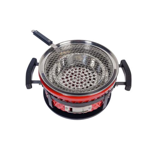 Угольный гриль 35х18 см Diamond Egg Tabletop Grill красный