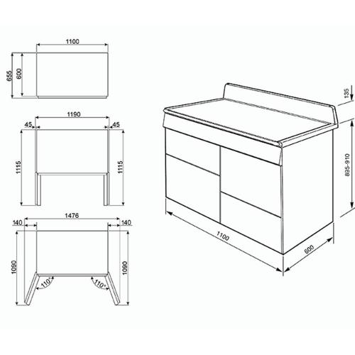 Варочный центр 110 см Smeg Victoria TR4110BL1 черный