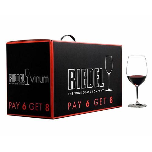 Набор бокалов для красного вина Бордо 610 мл Riedel Vinum 8 пр