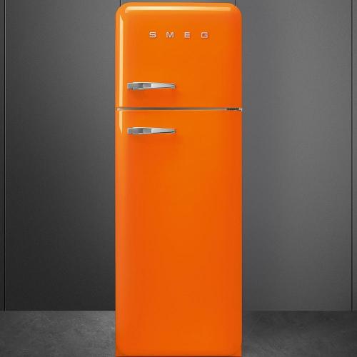 Холодильник двухкамерный 169х60 см Smeg 50's Style FAB30ROR5 оранжевый