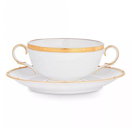 Бульонная пара 16,5 см 210 мл Noritake Rochelle Gold белая