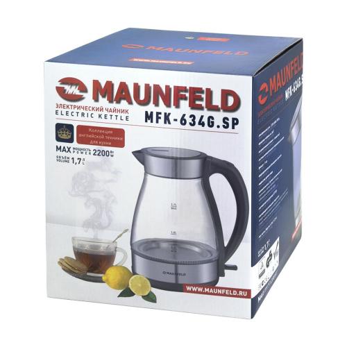 Чайник 1,7 л Maunfeld MFK-634G.SP серый - 10 фото