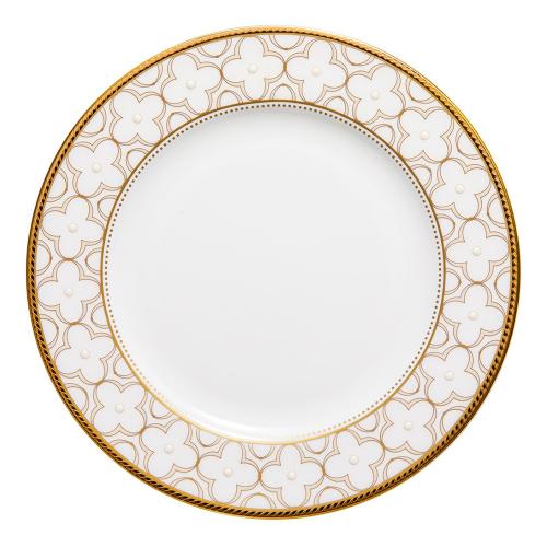 Тарелка хлебная 16,5 см Noritake Trefolio Gold белая