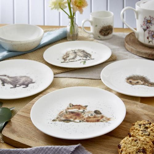 Набор закусочных тарелок Royal Worcester Забавная фауна белый 4 пр