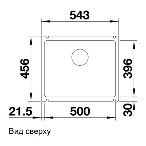 Кухонная мойка 54,3 см Blanco Subline 500-U черная