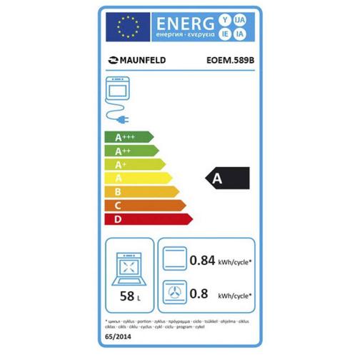 Электрический духовой шкаф 60 см Maunfeld EOEM.589B2 черный