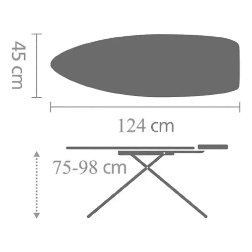 Гладильная доска 124х45 см Brabantia стальная