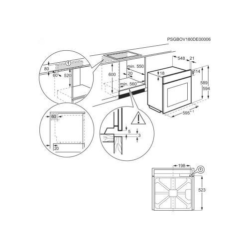 Электрический духовой шкаф 59,5 см Electrolux EOE5C71Z черный