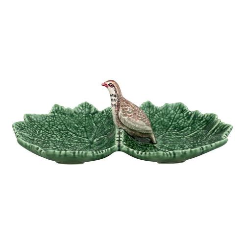 Менажница with Partridge 22х14 см Bordallo Pinheiro Leaves
