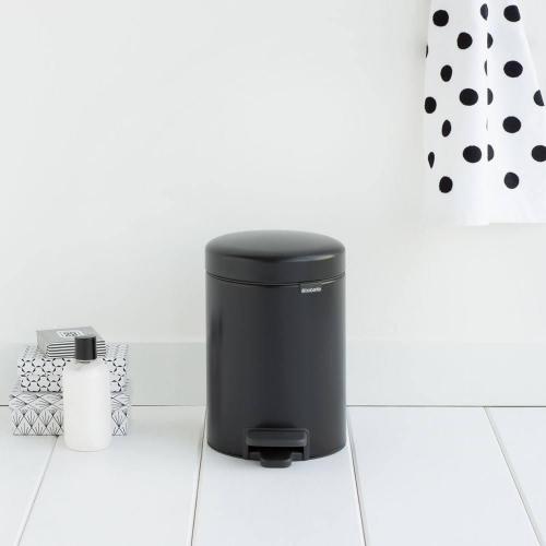 Мусорный бак с педалью 3 л Brabantia NewIcon черный