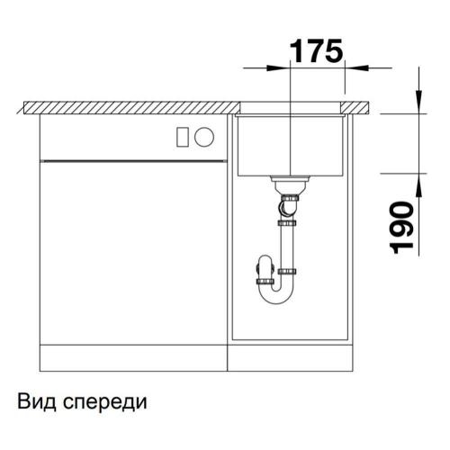 Кухонная мойка 35 см Blanco Subline 320-U жасмин - 2 фото