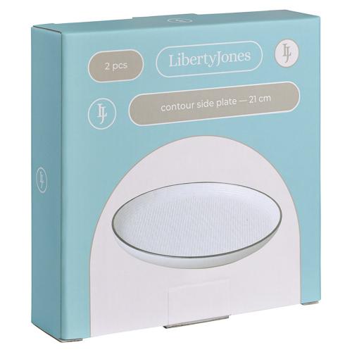 Набор закусочных тарелок 21 см Liberty Jones Contour 2 пр белый