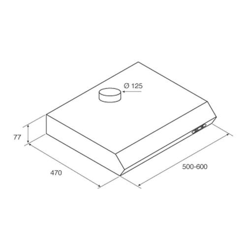 Настенная вытяжка 60 см Jetair Light WH/F/60 белая