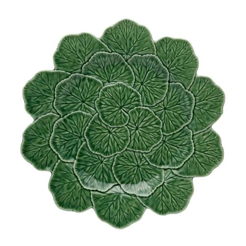 Блюдо 33 см Bordallo Pinheiro Geranium зеленое