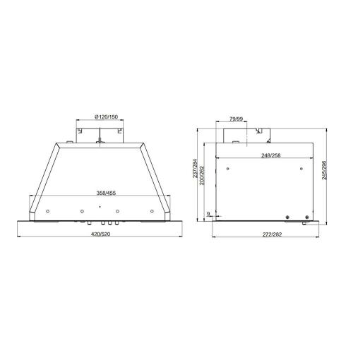 Встраиваемая вытяжка 42 см Elikor Box 42П-450 белая