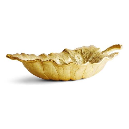 Сервировочное блюдо 53х33 см Michael New Leaves золотое