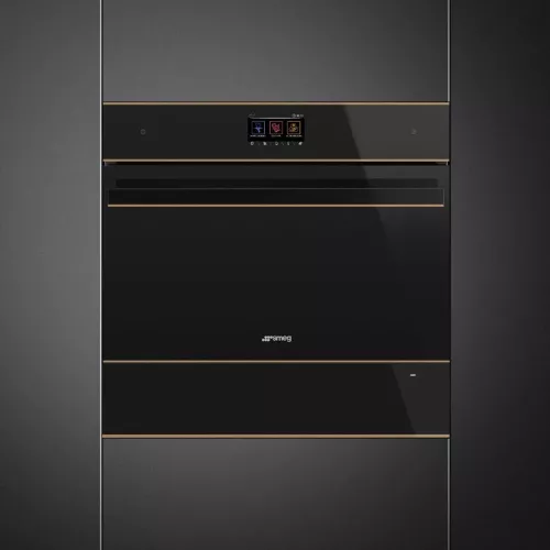 Встраиваемый шкаф для подогрева посуды Smeg Dolce Stil Novo CPRT615NR черный