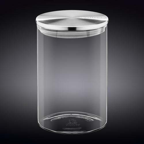 Банка с крышкой стеклянная 10х15,5 см 950 мл Wilmax Thermo Glass прозрачная