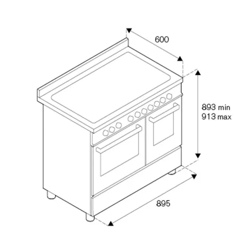 Варочный центр 89,5х60 см Bertazzoni Heritage HER96L2ENET черный