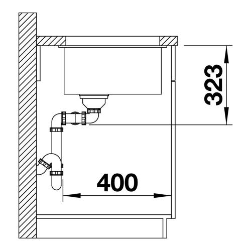 Кухонная мойка 75,5 см Blanco Subline 350/350-U черная