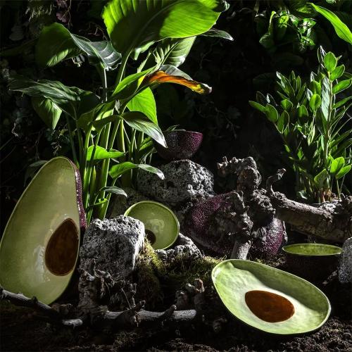 Тарелка десертная 25,2х21,3х3,4 см Bordallo Pinheiro Tropical Fruits зеленая