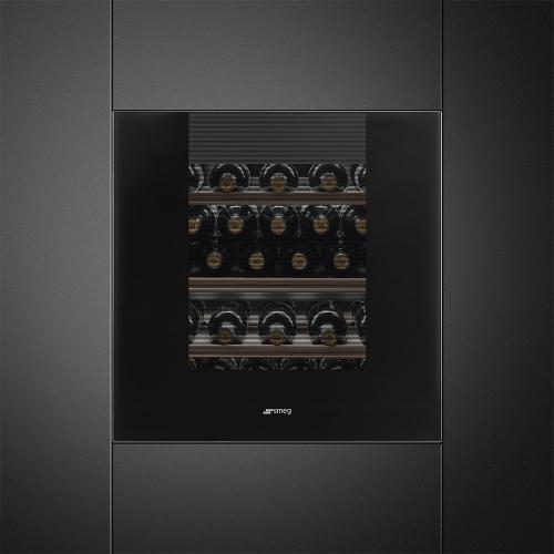 Встраиваемый винный шкаф на 29 бутылок Smeg Linea CVI129B3 черный