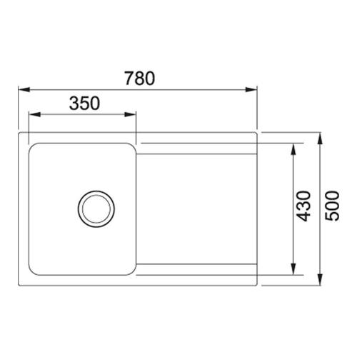 Кухонная мойка 78 см Franke Orion OID 611-78 белая