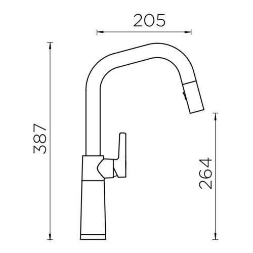 Смеситель Schock Cristalite SC-530-D оникс - 3 фото