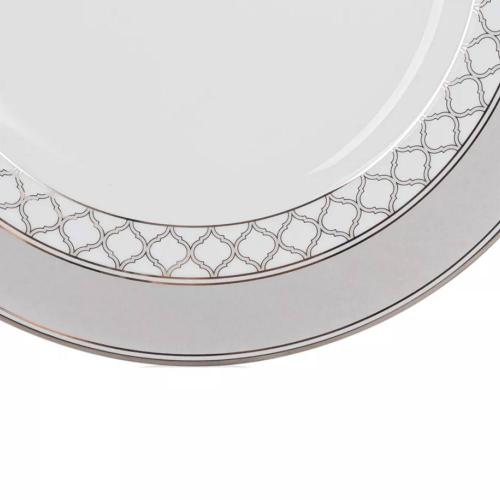 Тарелка закусочная 21 см Noritake Eternal Palace серебряная