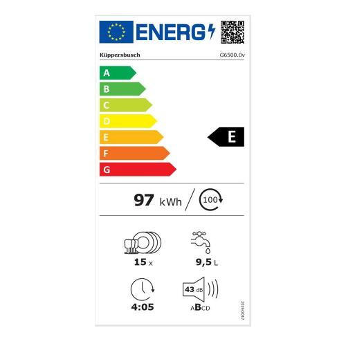 Встраиваемая посудомоечная машина 59,8х82 см Kuppersbusch K.5 G 6500.0 v черная