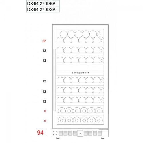 Встраиваемый винный шкаф на 94 бутылки Dunavox Exclusive DX-94.270SDSK