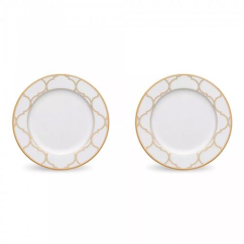 Набор хлебных тарелок Noritake Eternal Palace Tiffany белый 2 пр